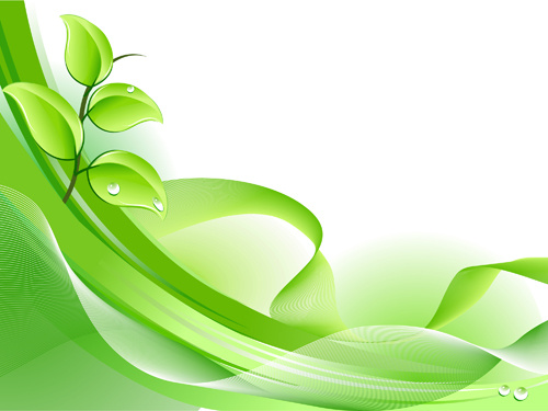 Elemente von frischem Grün Vektor-Hintergründe
