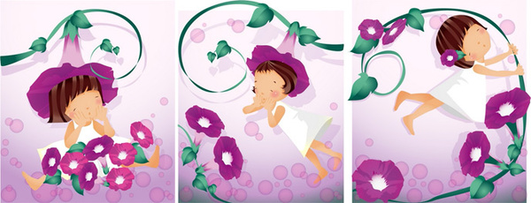 Elements Of Girl Petunia Style Vector Elements Of Girl Petunia Style Vector