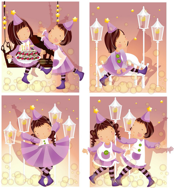 Elements Of Girl Star Style Vector Elements Of Girl Star Style Vector