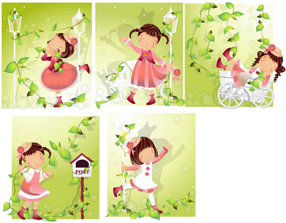 Elements Of Girl Vine Style Vector Elements Of Girl Vine Style Vector