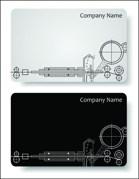 Elemente von hand gezeichnete Visitenkarte Vektor
