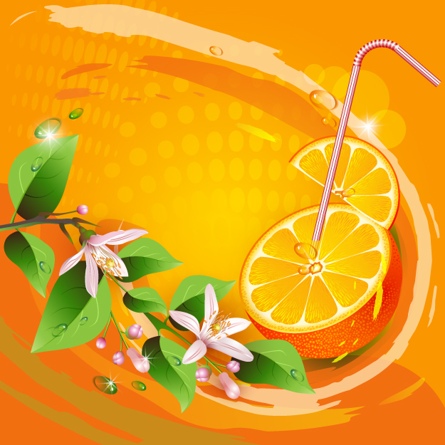 elementos do vetor de limão e flores