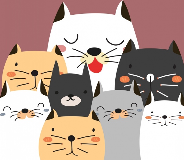 emoticon sfondo carino gatti icone arredamento