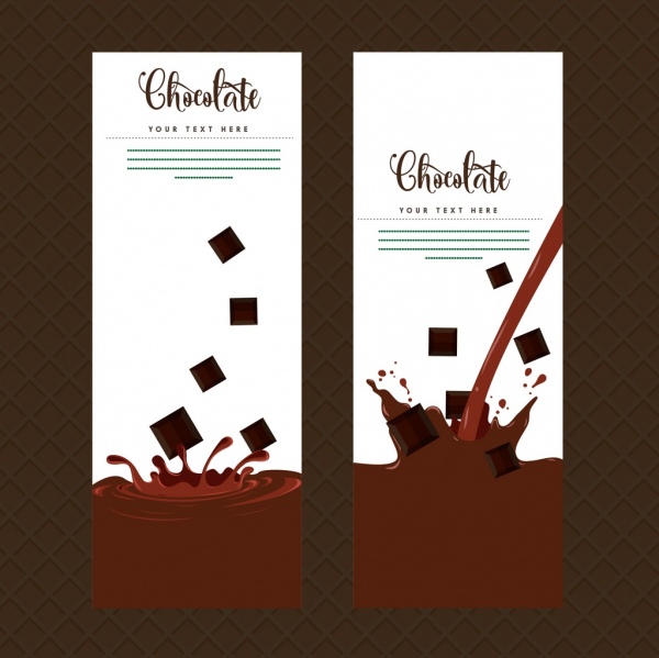 modelli di copertina busta che spruzza cioccolato decorazione