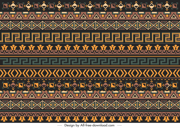 patrón étnico clásico decoración repetitiva diseño horizontal