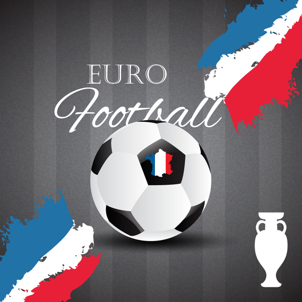 Euro sepak bola Piala banner