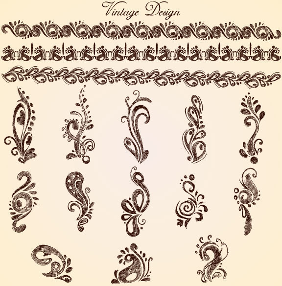 vecteur dentelle motif décoratif de style européen