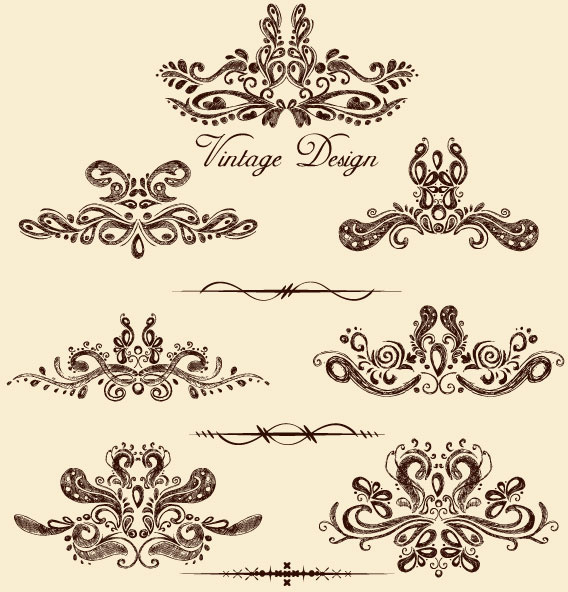 Europäischen Stil dekoratives Muster lacy Vektor