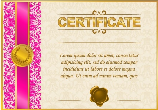 отличный дизайн шаблон сертификат и диплом