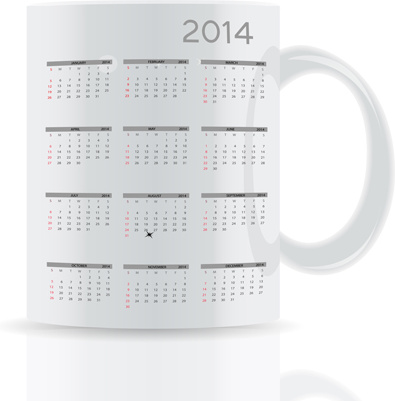 exquisite14 カレンダーの創造的なデザインのベクトル