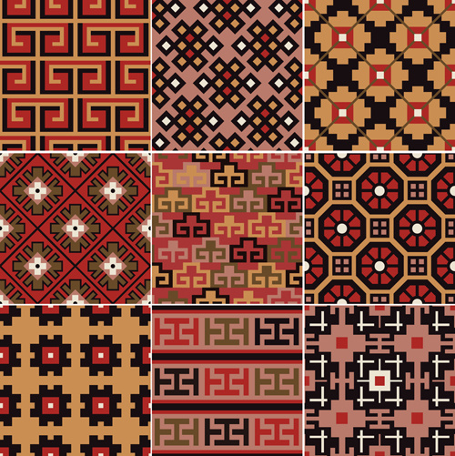 Fabric Seamless Patterns Design Set