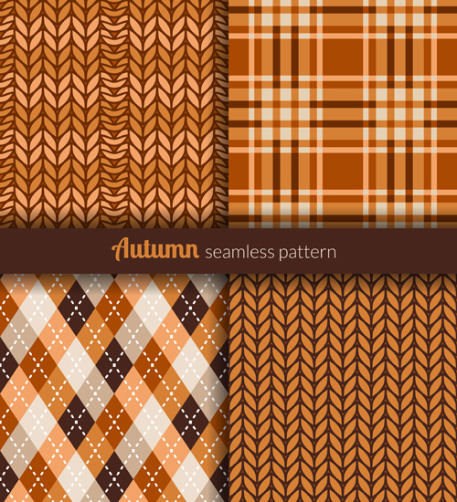 conjunto de design de padrões de tecido sem costura