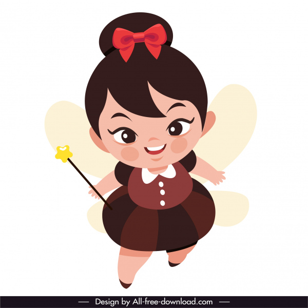 икона феи милая маленькая девочка эскиз мультяшный персонаж