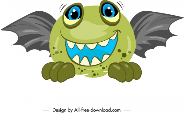 fada monstro animal ícone desenho animado esboço personagem