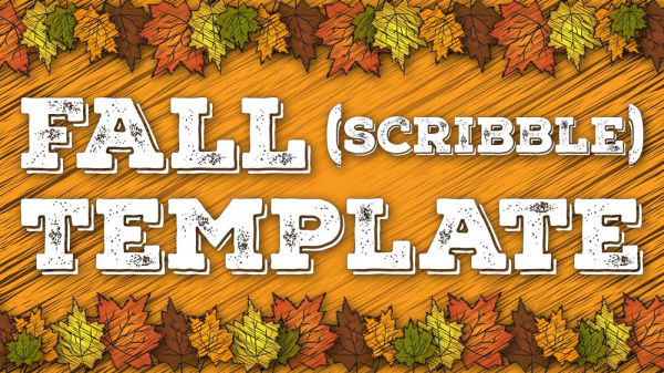 感謝祭のカードのための秋の落書きの葉と背景テンプレート