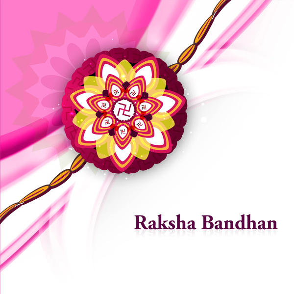 ยอดเยี่ยม raksha bandhan สีสันพื้นหลังเวกเตอร์