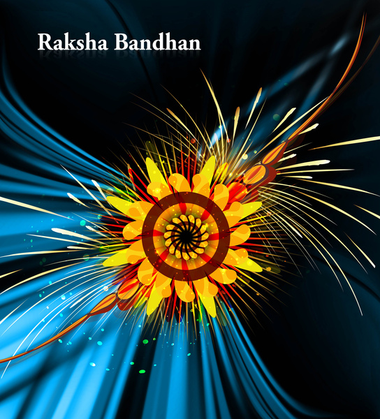 素晴らしいラクシャ bandhan 祭カラフルな背景のベクトル