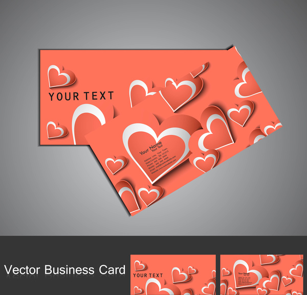fantástico conjunto de cartão vermelho de dia dos namorados coração colorido