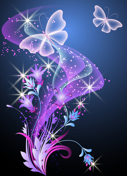 fantasia farfalle con sfondo di grafica vettoriale