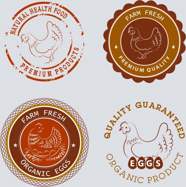 fattoria cibo foche gallina icona sketch cerchio design