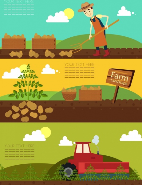 养殖农户马铃薯机图标的背景设置