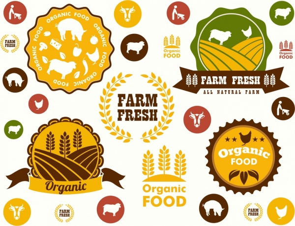 Сельское хозяйство марки шаблоны плоские цветные классический декор