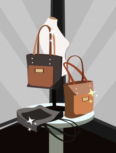 torby reklama 3d kolorowe ikon pokaz mody