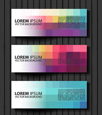 Fashion Banners Colored Design Vector