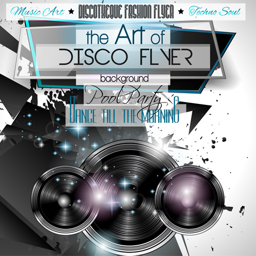 thời trang câu lạc bộ disco party flyer template vector