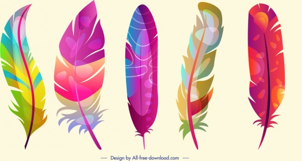 plumas colores decoración suave vertical de fondo