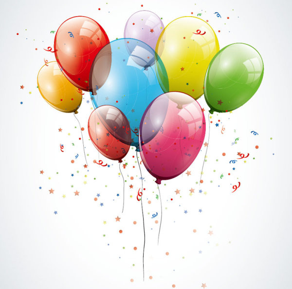festivais elementos do vetor de ilustração de balão colorido