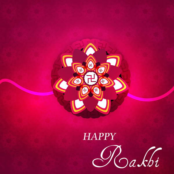 Festival raksha bandhan perayaan penuh warna latar belakang vektor