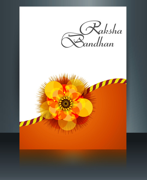 design colorido Festival raksha bandhan modelo brochura