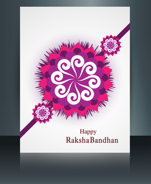 เทศกาล raksha bandhan โบรชัวร์มีสีสันออกแบบ