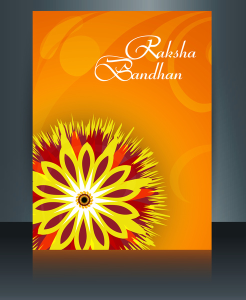Festival raksha bandhan plantilla folleto colorido diseño