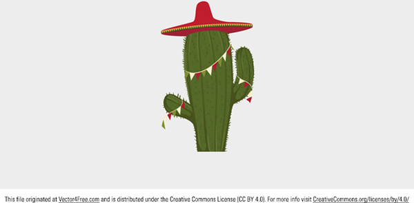 Festlicher Kaktusvektor
