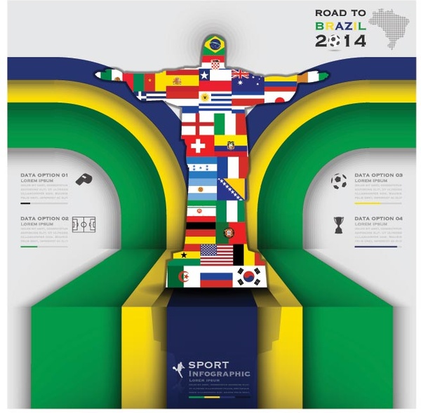 FIFA14 sport info grafica vettoriale