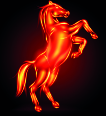 vector de diseño de horse14 de fuego