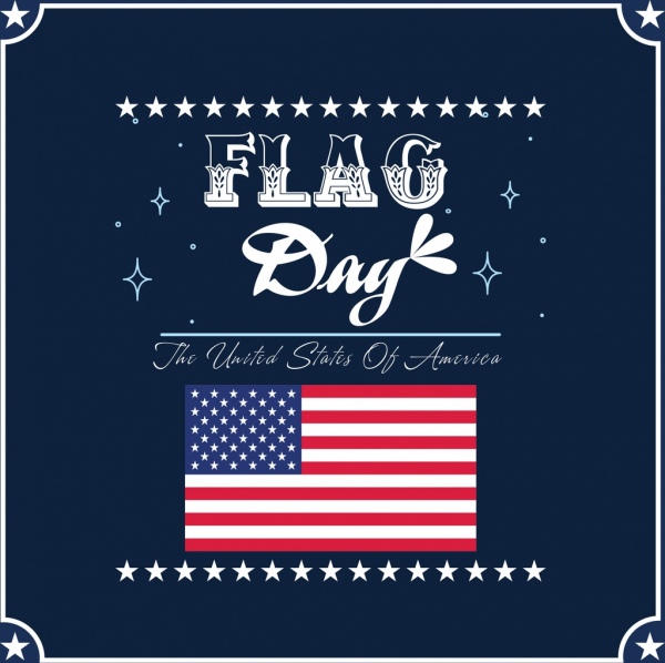 Lá cờ quốc kỳ tượng trưng cho ngày quốc kỳ Mỹ trang trí ngôi sao.