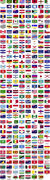 アルファベット順に世界の国旗