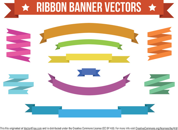 pita datar warna-warni banner vektor