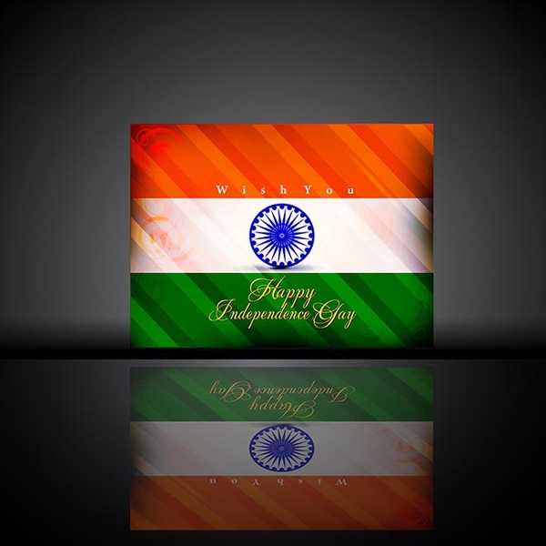 vetor de papel de parede floral fundo grunge abstrata bandeira indiana dia da independência
