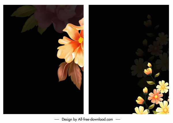 花卉背景現代對比度模糊設計