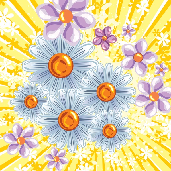 花の背景のベクトル