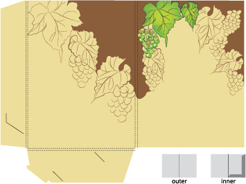 Floral Cover For Box Design Vector