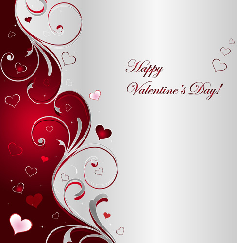 fondos de vector floral corazones San Valentín día