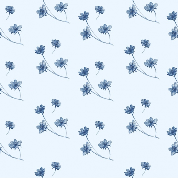 le décor de fleurs bleues répétition information icônes