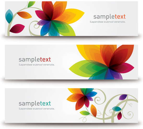 flor banners vector graphic
