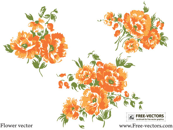 grafis vektor gratis bunga