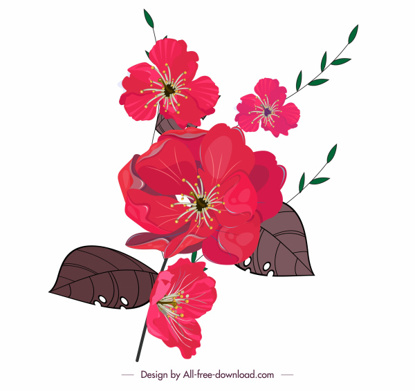 icona fiore in fiore schizzo colorato disegno classico